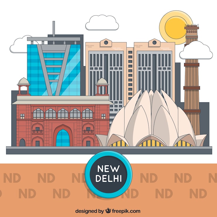 Miễn phí Vector các tòa nhà ở new delhi