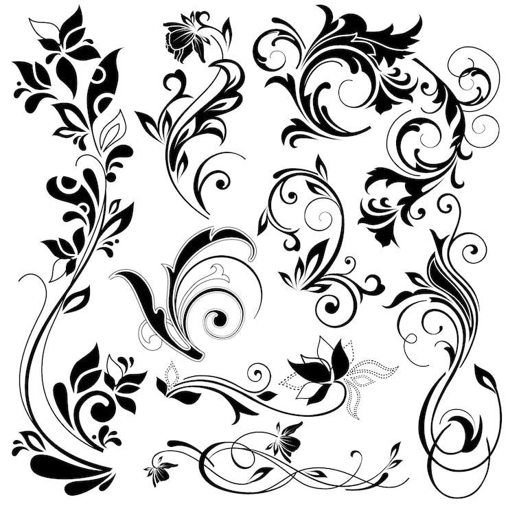 Miễn phí Vector các yếu tố trang trí hoa