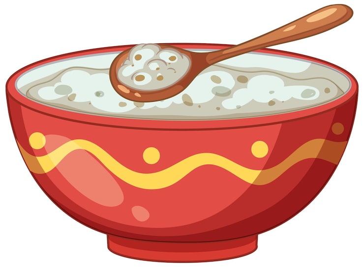 Miễn phí Vector cháo ngon trong bát trang trí