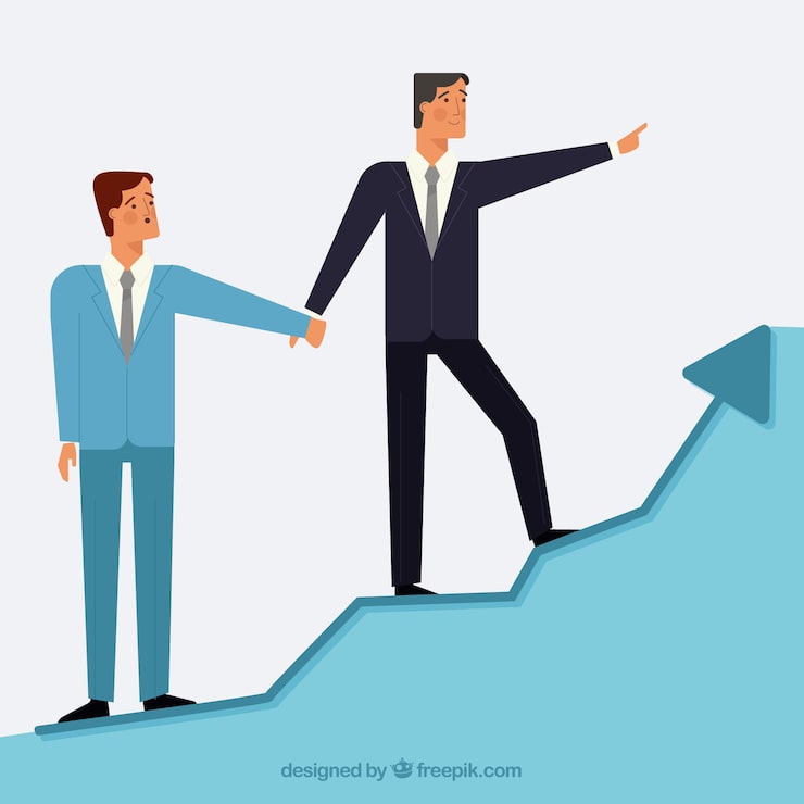 Miễn phí Vector doanh nhân giúp đỡ đồng nghiệp của mình