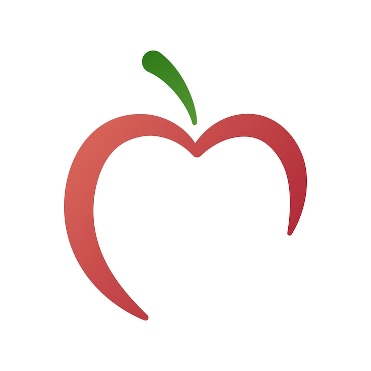 Miễn phí Vector gradient logo trái táo