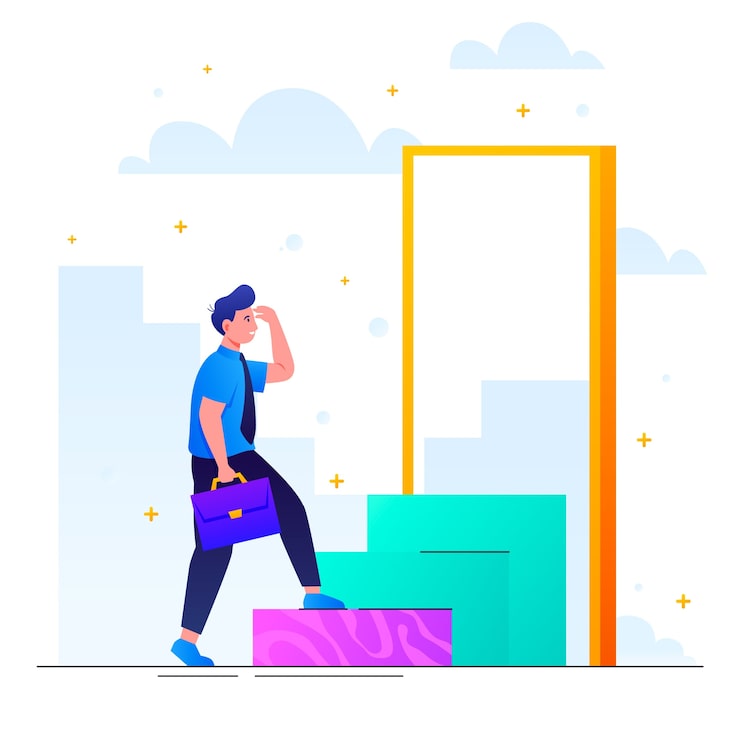 Miễn phí Vector hình ảnh minh họa bước đầu gradient