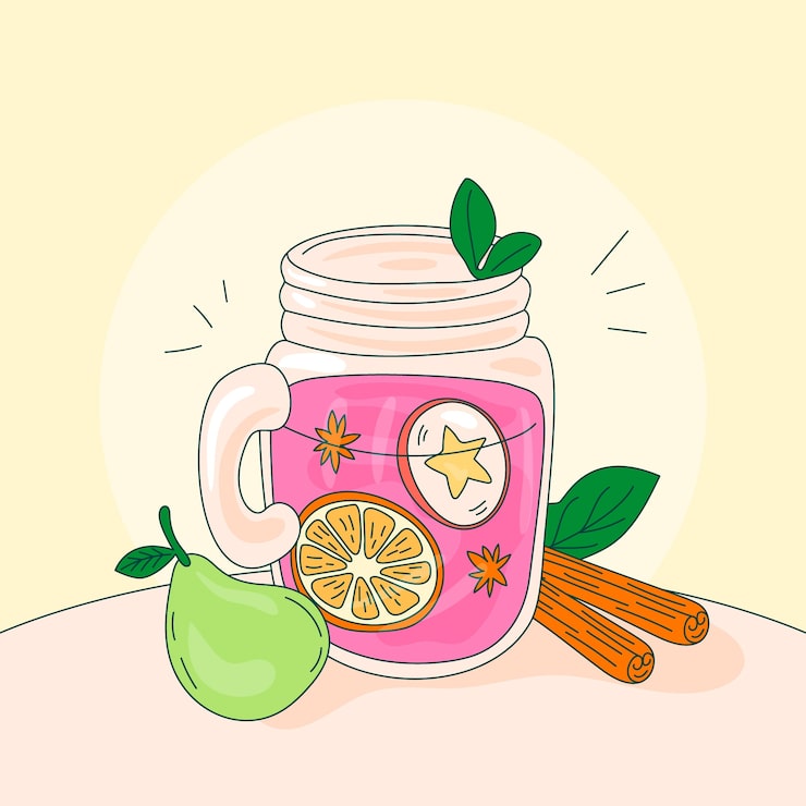 Miễn phí Vector hình ảnh minh họa cider vẽ tay