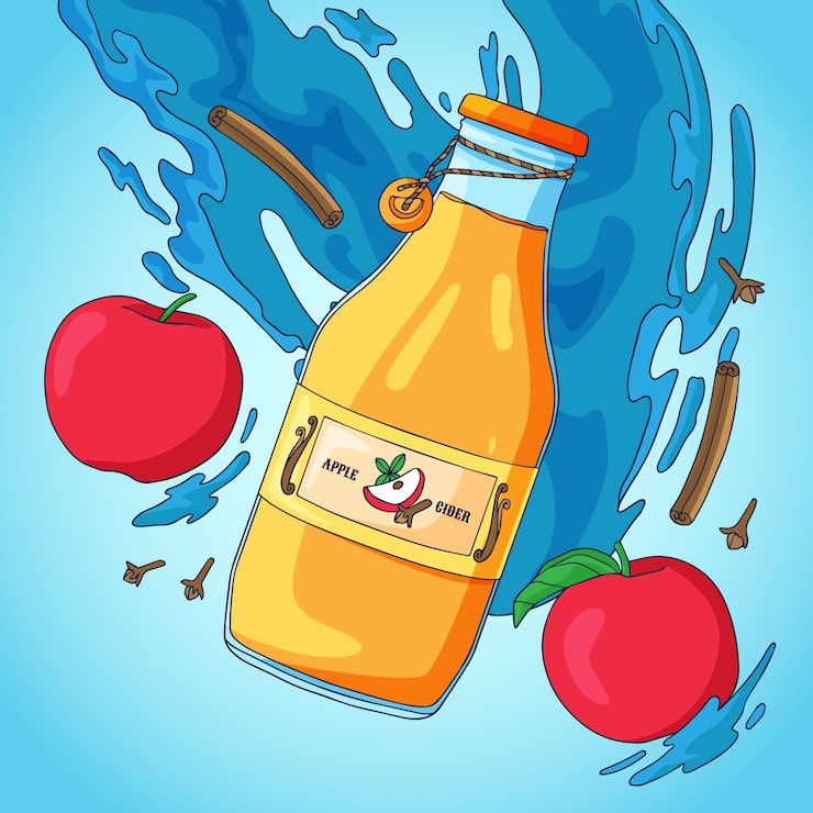 Miễn phí Vector hình ảnh minh họa cider vẽ tay