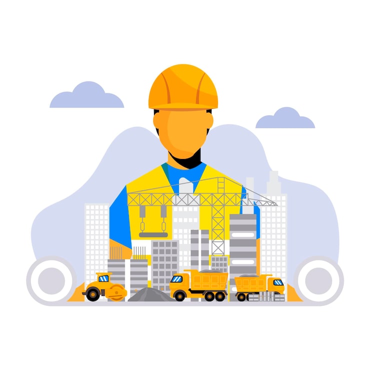 Miễn phí Vector hình ảnh minh họa kỹ thuật và xây dựng phẳng