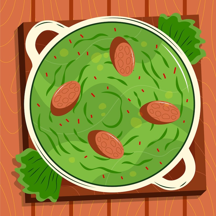 Miễn phí Vector hình ảnh minh họa vẽ tay món caldo verde