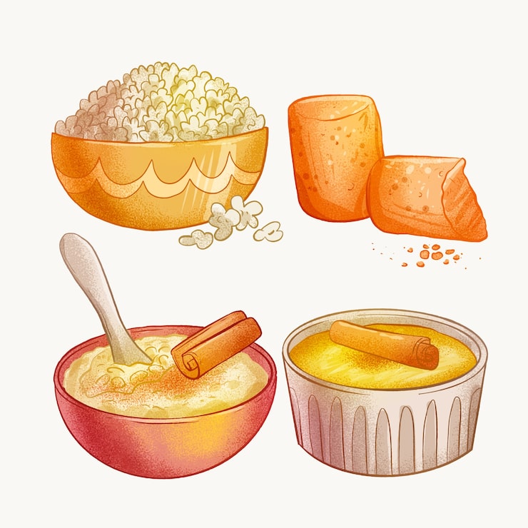 Miễn phí Vector hình minh họa comida junina vẽ tay
