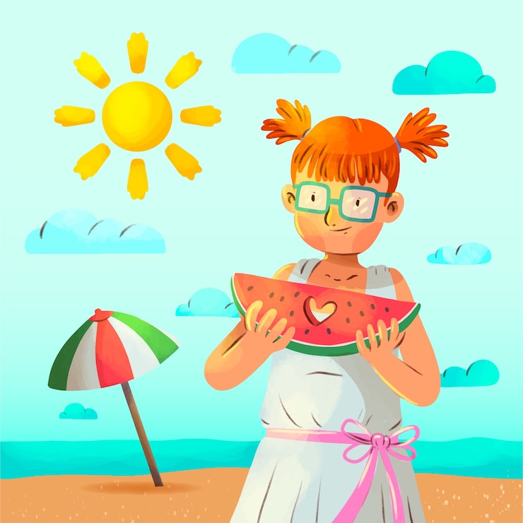 Miễn phí Vector hình minh họa màu nước cho lễ kỷ niệm ferragosto