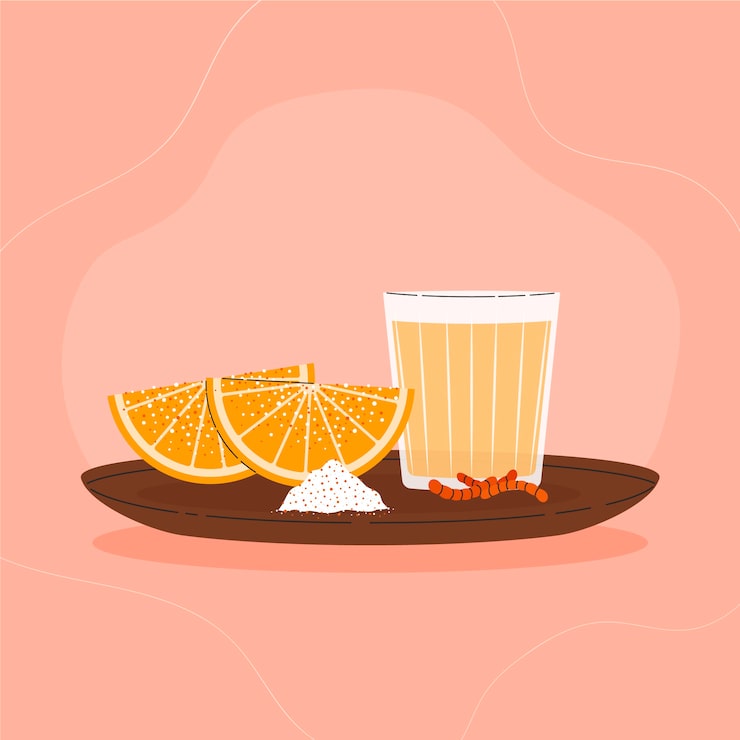 Miễn phí Vector hình minh họa mezcal tươi mát vẽ tay