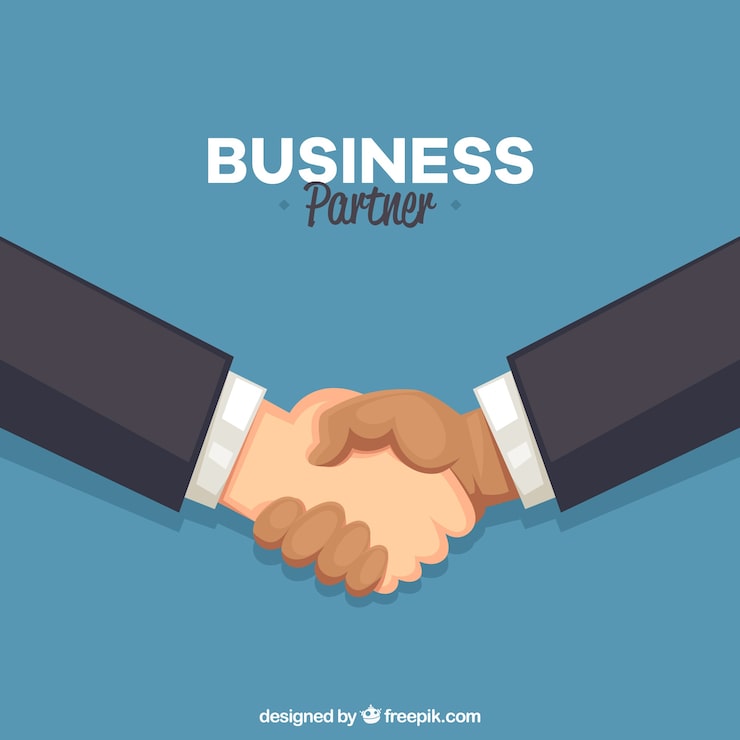 Miễn phí Vector hình nền bắt tay kinh doanh theo phong cách phẳng