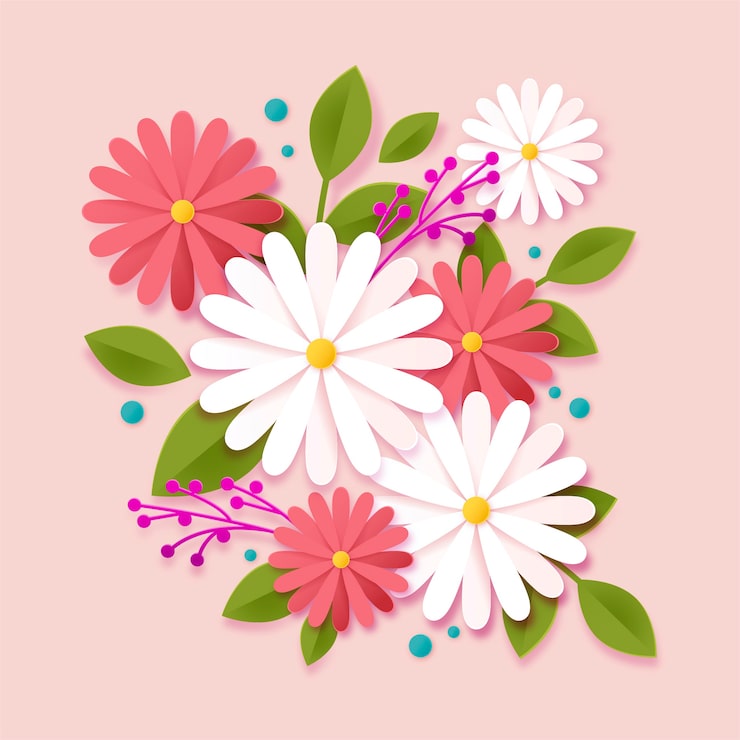 Miễn phí Vector hoa giấy gradient 2d