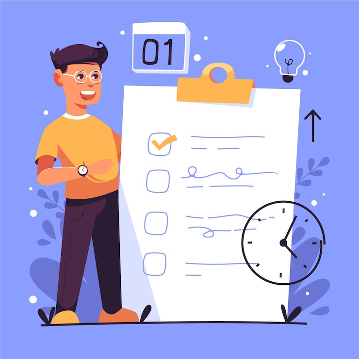 Miễn phí Vector khái niệm quản lý thời gian vẽ tay phẳng