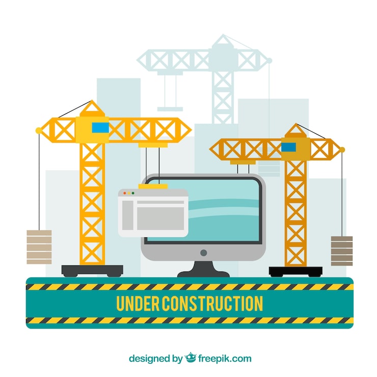 Miễn phí Vector mẫu công trình đang xây dựng phẳng