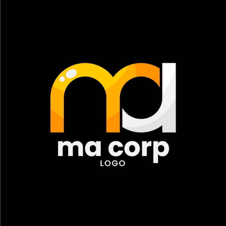 Miễn phí Vector mẫu logo monogram thiết kế phẳng