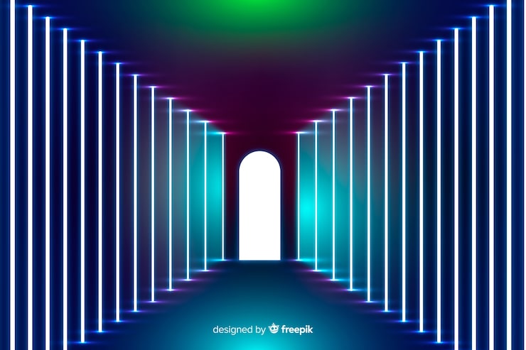 Miễn phí Vector nền bối cảnh sân khấu đèn neon