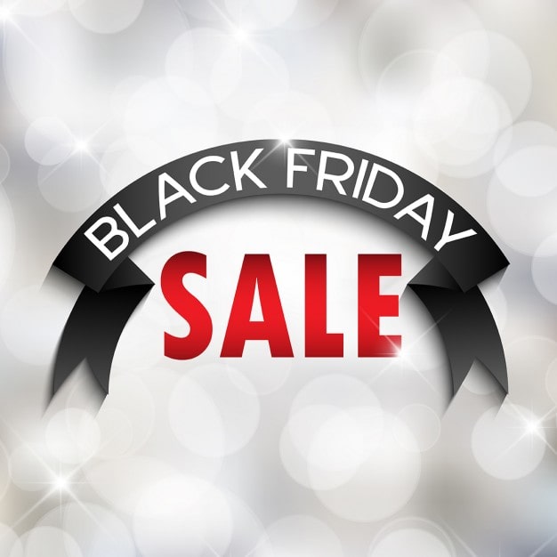 Miễn phí Vector nền giảm giá black friday với đèn bokeh
