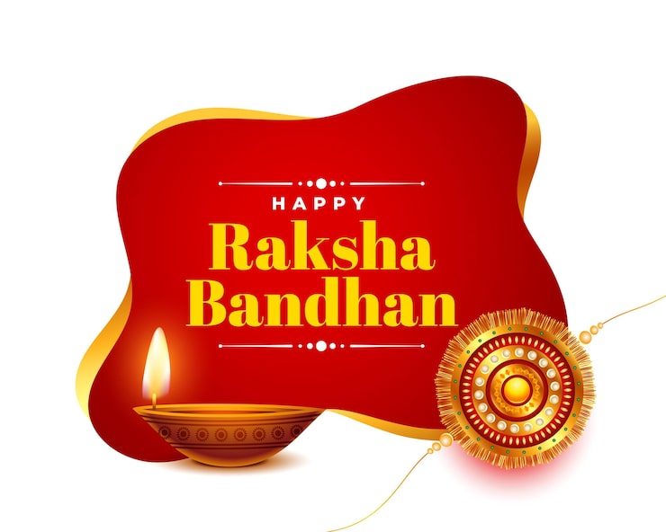 Miễn phí Vector nền lễ hội hindu raksha bandhan với thiết kế diya và rakhi