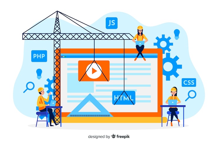 Miễn phí Vector nền tảng khái niệm kỹ thuật máy tính phẳng