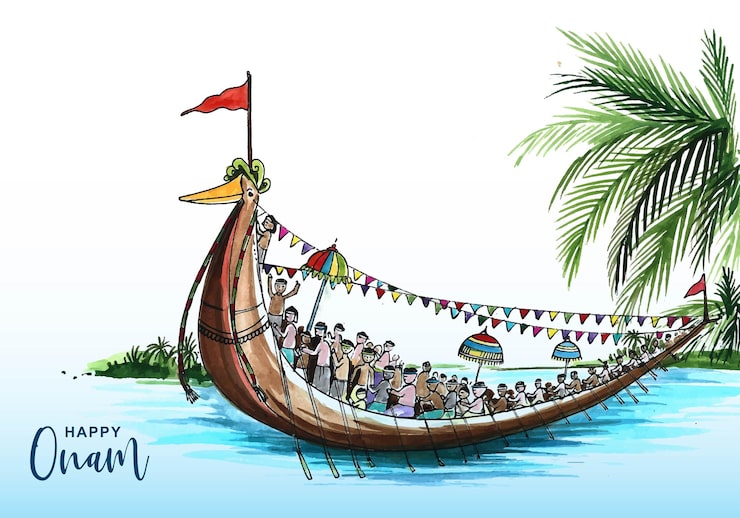 Miễn phí Vector nền thiệp chúc mừng lễ onam vui vẻ