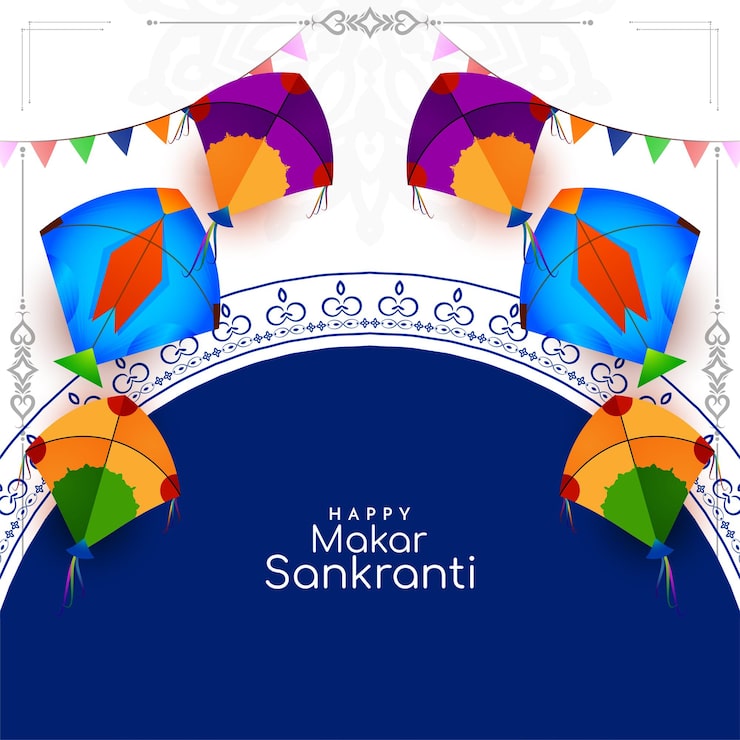 Miễn phí Vector nền truyền thống lễ hội ấn độ makar sankranti vui vẻ