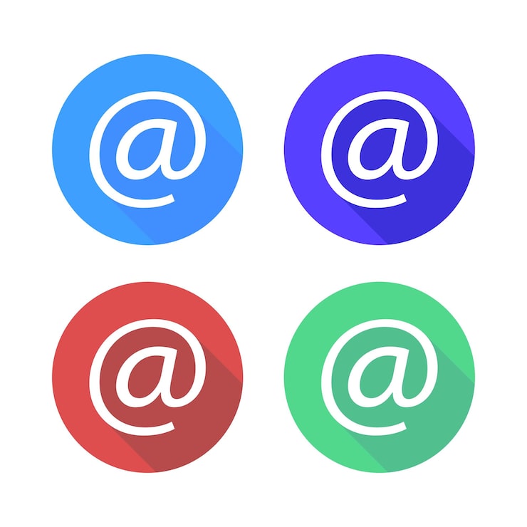 Miễn phí Vector nhiều bộ dấu @ mail