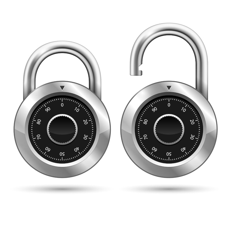 Miễn phí Vector ổ khóa an ninh mở và đóng