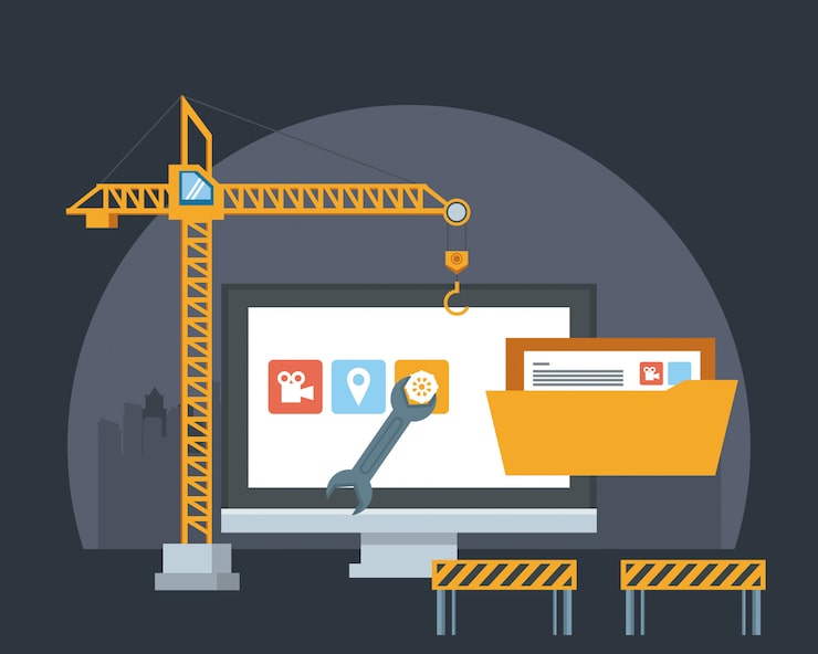 Miễn phí Vector phim hoạt hình hỗ trợ bảo trì thiết bị công nghệ