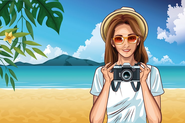 Miễn phí Vector phim hoạt hình thời trang pop art và người phụ nữ xinh đẹp