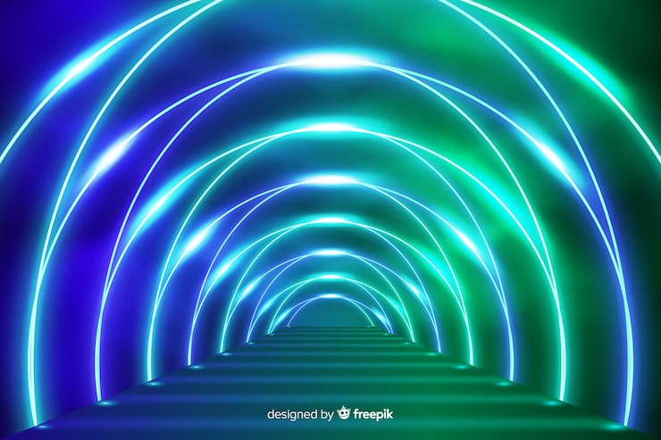 Miễn phí Vector sân khấu có đèn neon nền