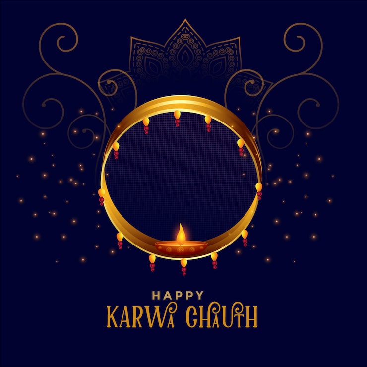 Miễn phí Vector thiệp lễ hội karwa chauth vui vẻ trang trí
