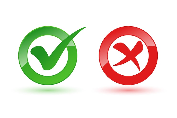 Miễn phí Vector thiết kế biểu tượng dấu kiểm đúng và sai