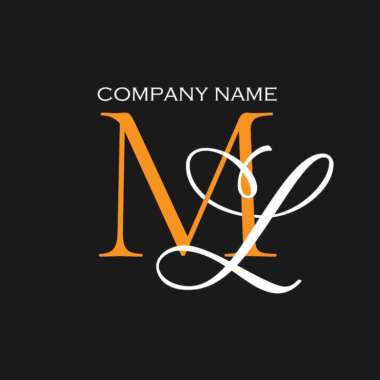 Miễn phí Vector thiết kế logo chữ lồng thanh lịch với các chữ cái m và l