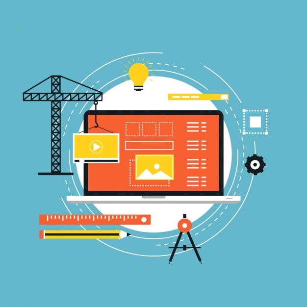 Miễn phí Vector thiết kế trang web đang xây dựng