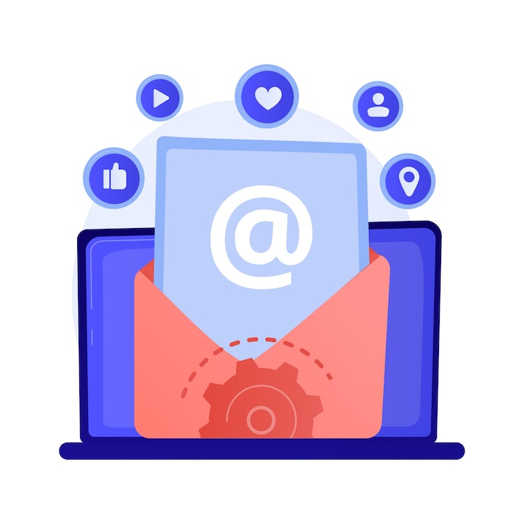 Miễn phí Vector thư điện tử. nhận và gửi e-mail. trao đổi tin nhắn bằng thiết bị điện tử. kết nối internet, giao tiếp, minh họa khái niệm thư từ