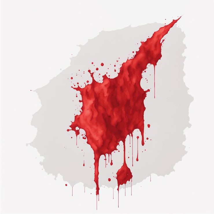 Vector acuarela sangre como una mancha