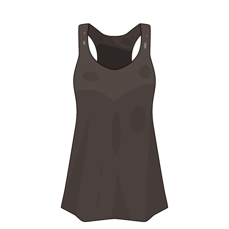 Vector camiseta sin mangas negra