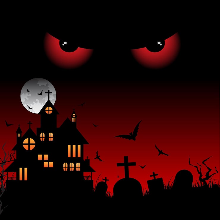 Vector castillo de halloween