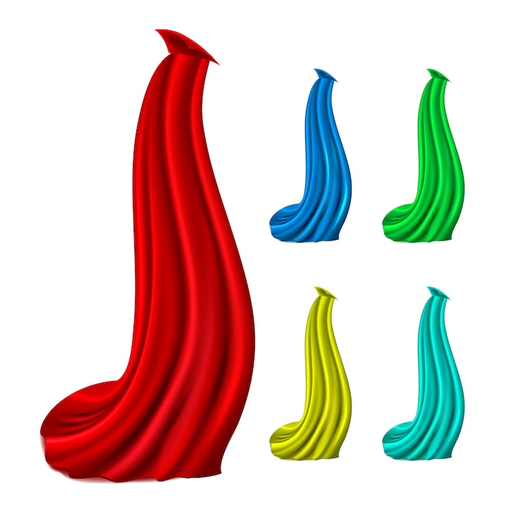 Vector cloak red silk cloth set