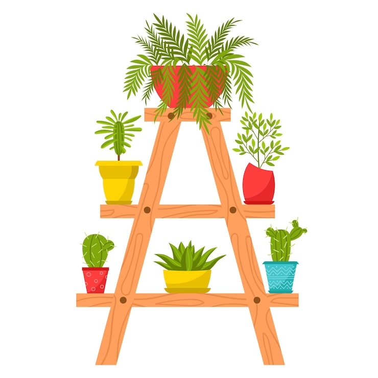 Vector colección de plantas caseras en macetas. plantas de hoja caduca, suculentas en macetas.