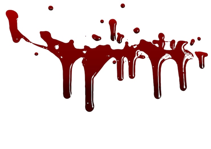 Vector colección de salpicaduras de sangre o pintura