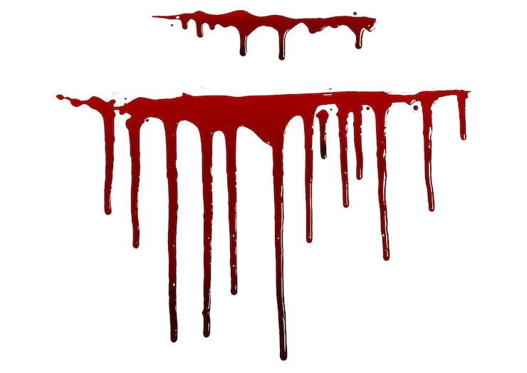 Vector colección de salpicaduras de sangre o pintura