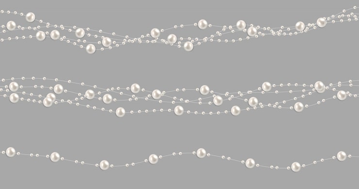 Vector colgar guirnaldas de navidad cuentas o joyas