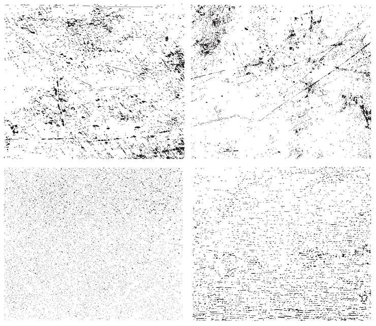 Vector conjunto de texturas superpuestas grunge