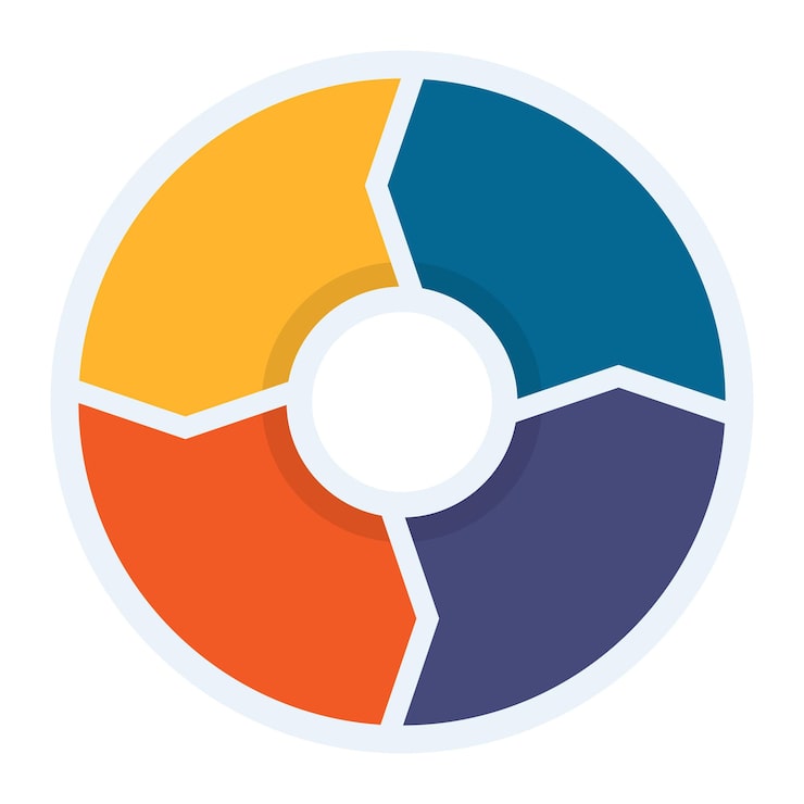 Vector diagrama infográfico en círculo