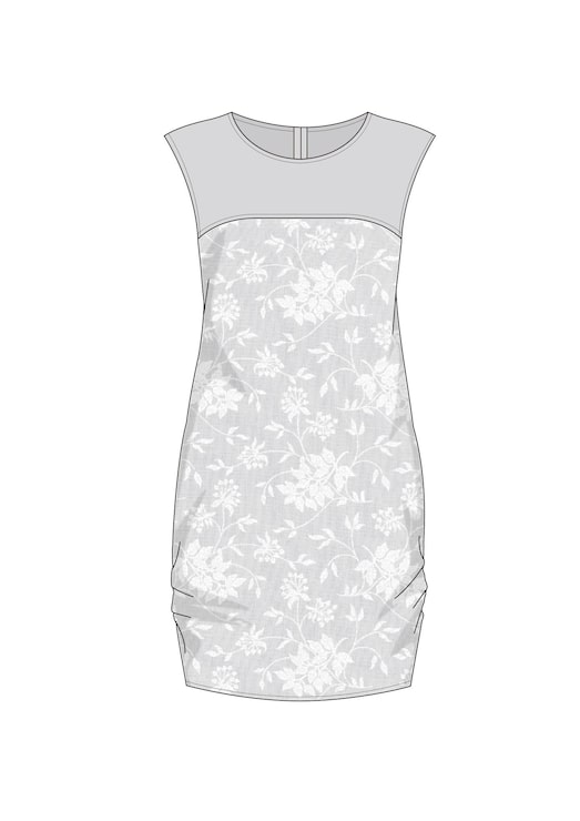 Vector dibujado a mano moda estilo elegante boceto tela vestido contorno ilustración