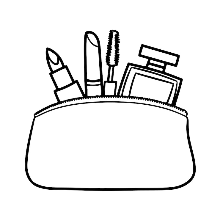 Vector un dibujo en blanco y negro de un pincel y un pincil