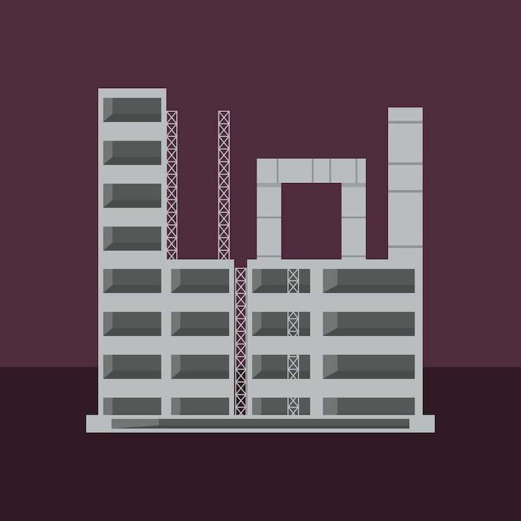 Vector bajo diseño de construcción