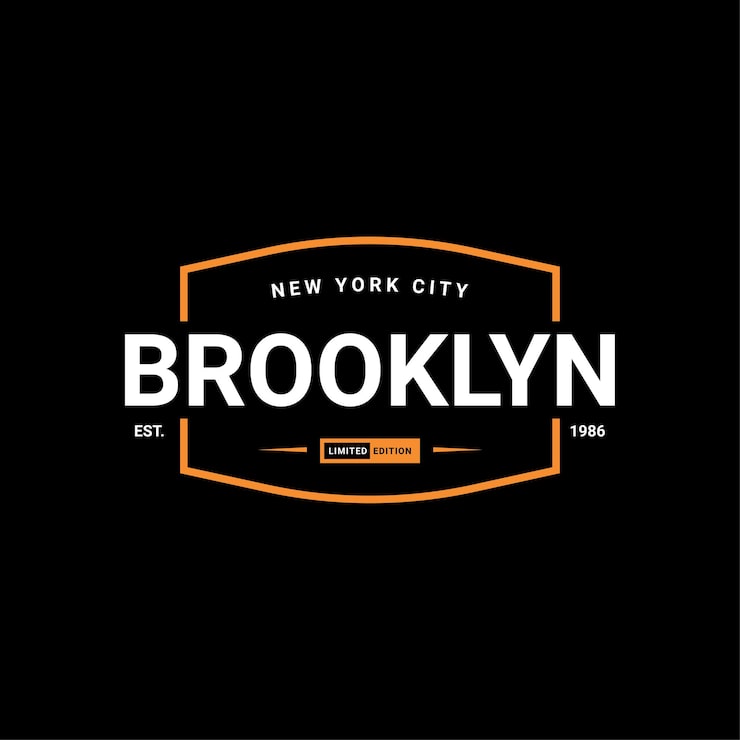 Vector diseño de escritura de brooklyn, adecuado para serigrafiar camisetas, ropa, chaquetas y otros.