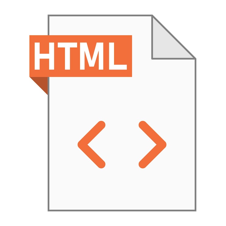 Vector diseño plano moderno de icono de archivo html para web