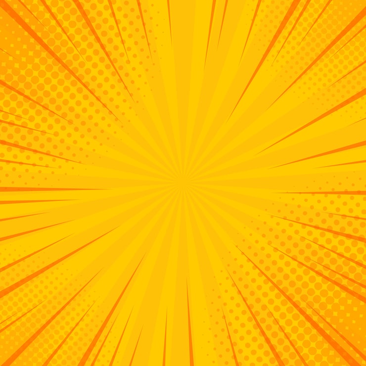 Vector fondo de rayos de comics con medios tonos.